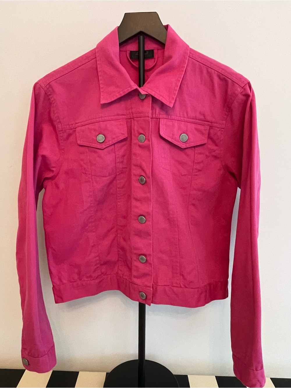 Liza Byrd Hot Pink Button-Up Denim Jacket